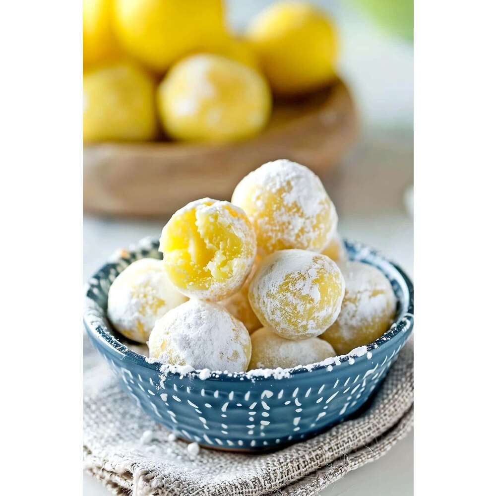 Limonlu ve Beyaz Çikolatalı Truffle