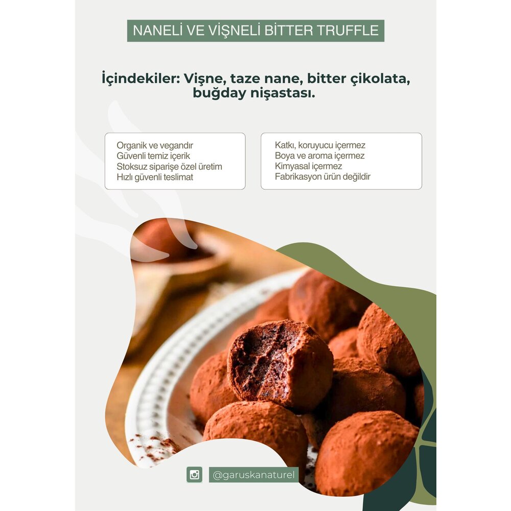 Naneli ve Vişneli Bitter Truffle