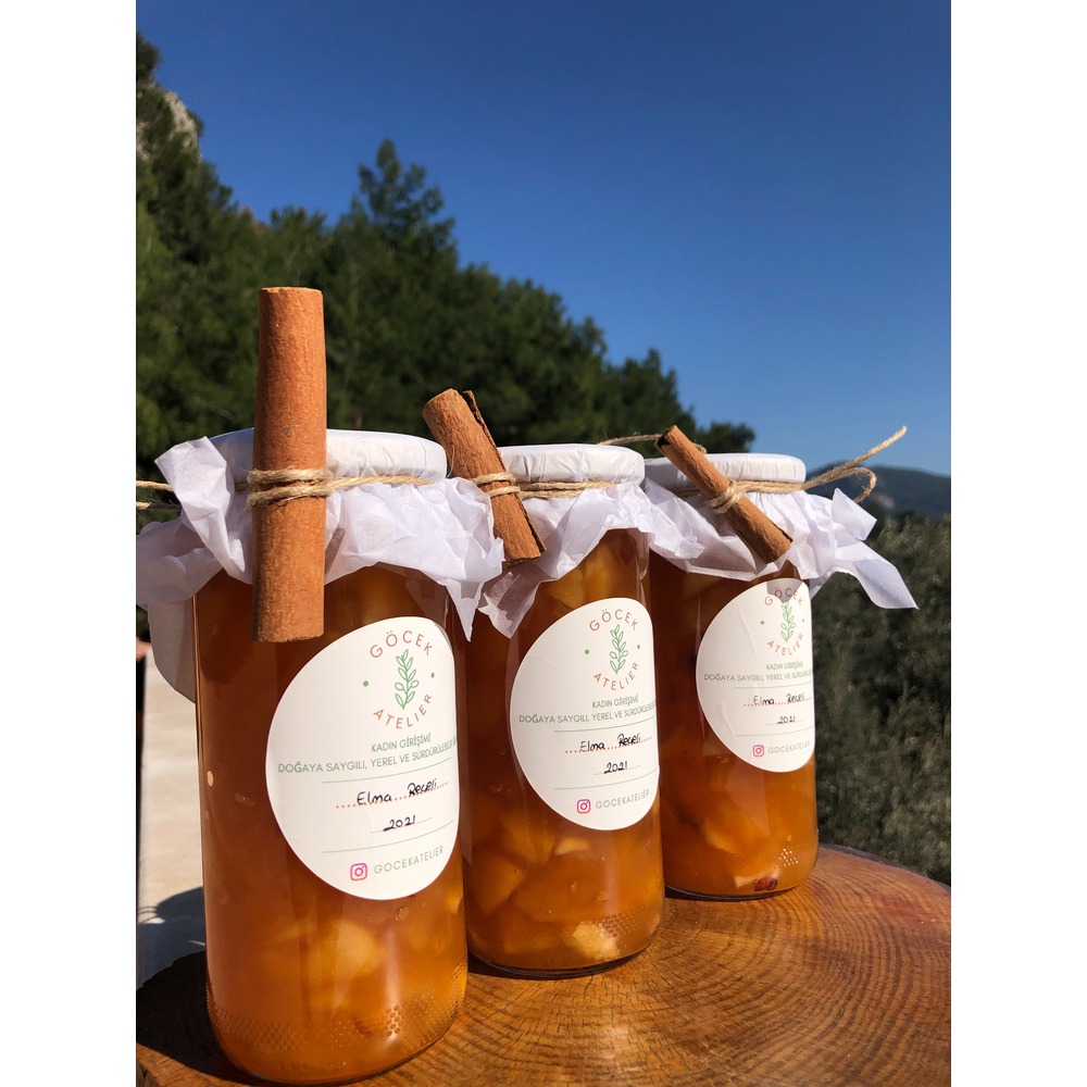 Ev Yapımı Koruyucusuz Elma Reçeli (~600 GR)