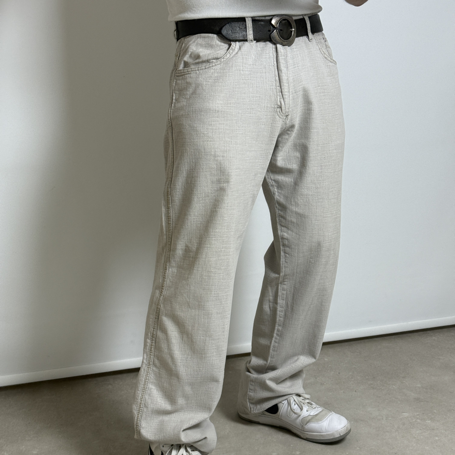 (W34) Emoş Collection Vintage Bej Pantolon 