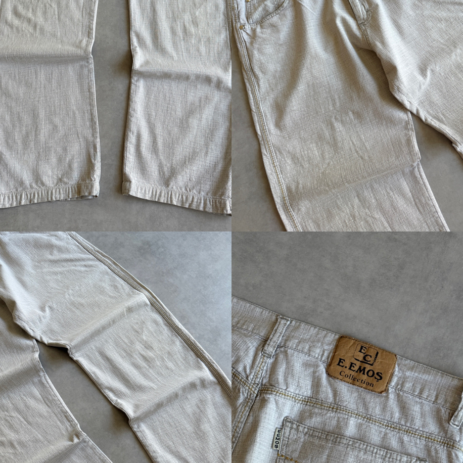 (W34) Emoş Collection Vintage Bej Pantolon 
