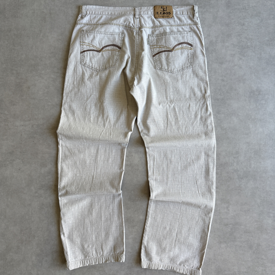 (W34) Emoş Collection Vintage Bej Pantolon 