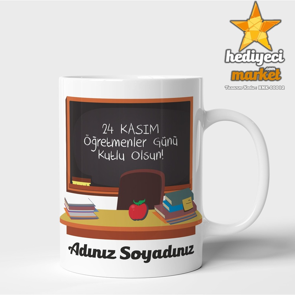 Öğretmenlere Özel Beyaz Kupa Bardak - HMK-00012 || HM-01-00060-01