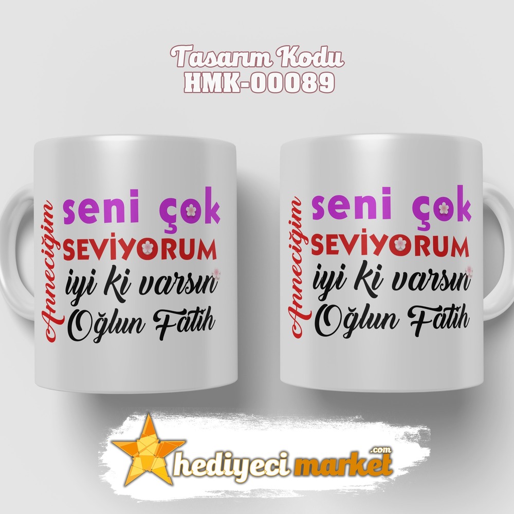 Anneler Gününe Özel Beyaz Kupa Bardak - HMK-00089-HM-01-00255-01