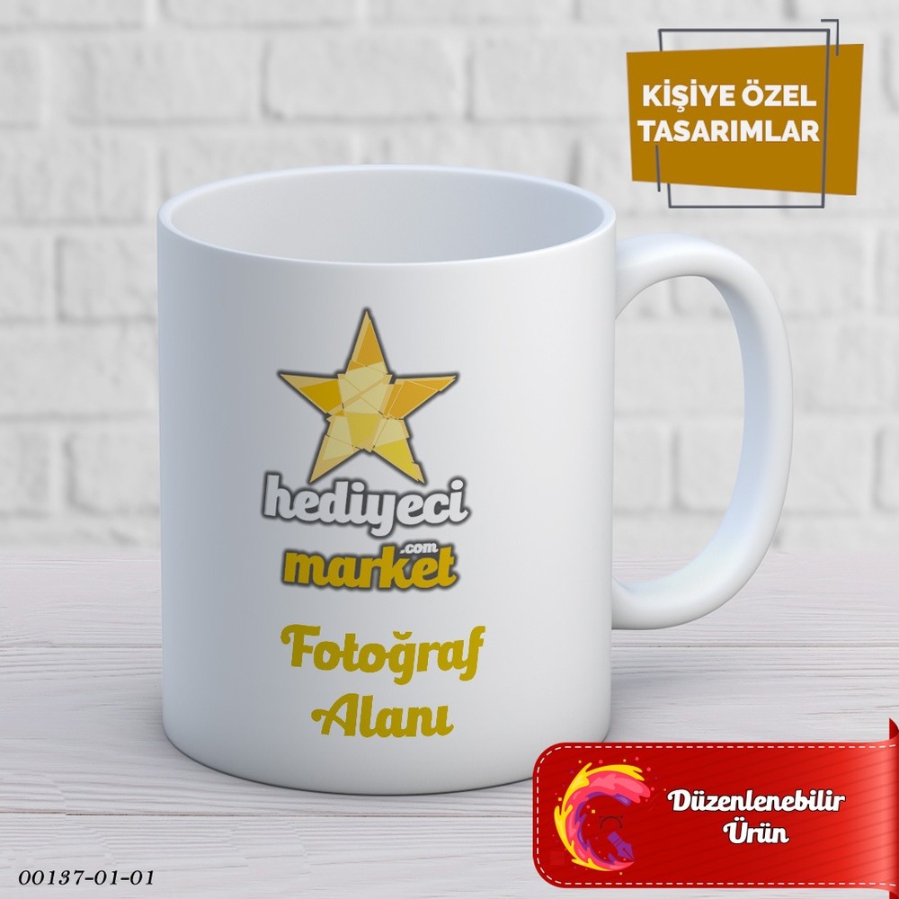 Kişiye Özel Beyaz Kupa Bardak - 00137-01 - HM-01-00019-01