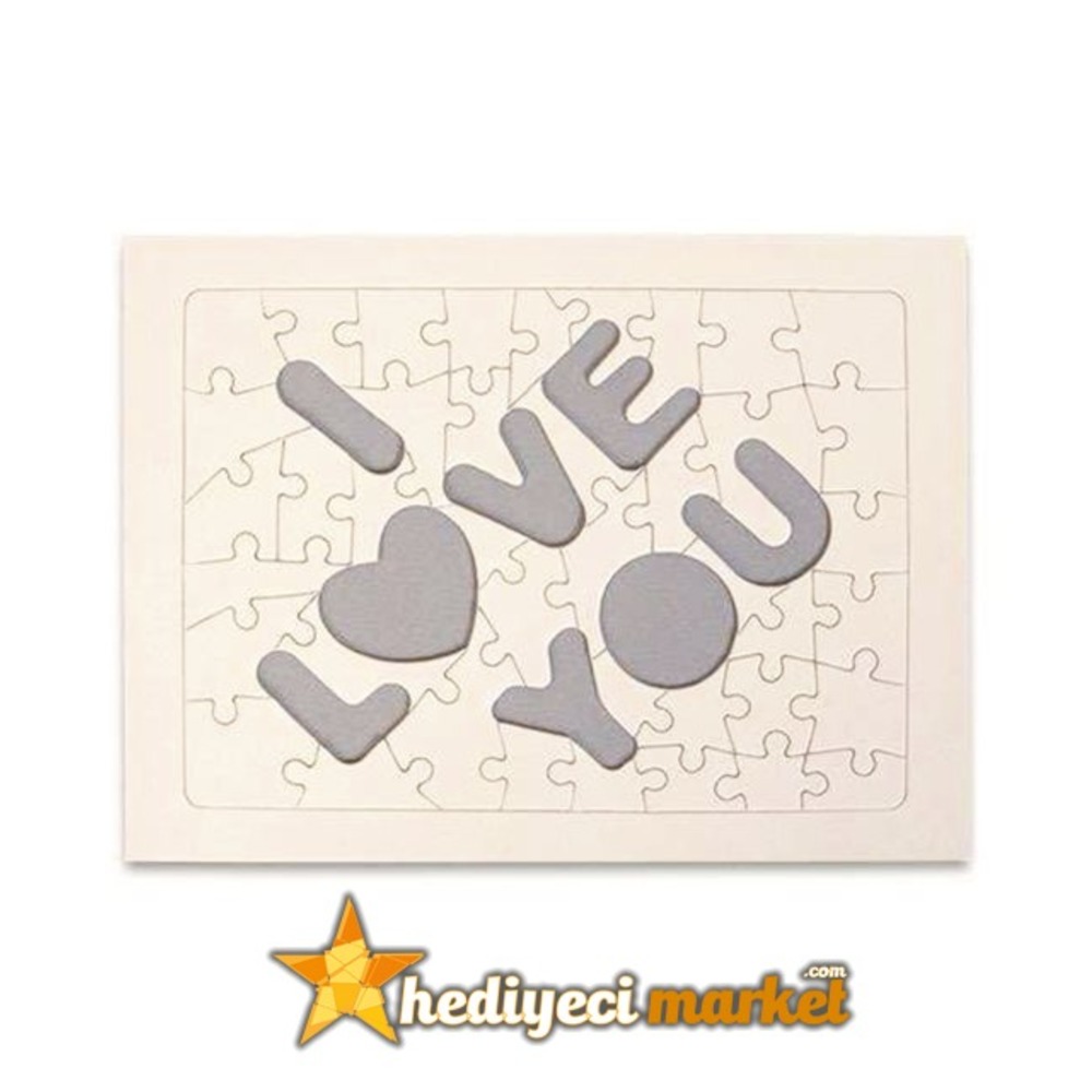 Kişiye Özel Love Tasarlanabilir 48 Parça A4 Puzzle - HM-04-00056-01