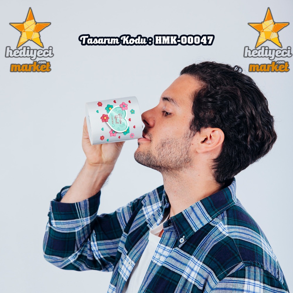 Kişiye Özel Sevgililer Günü Temalı Beyaz Kupa Bardak - HMK-00047 - HM-01-00142-01
