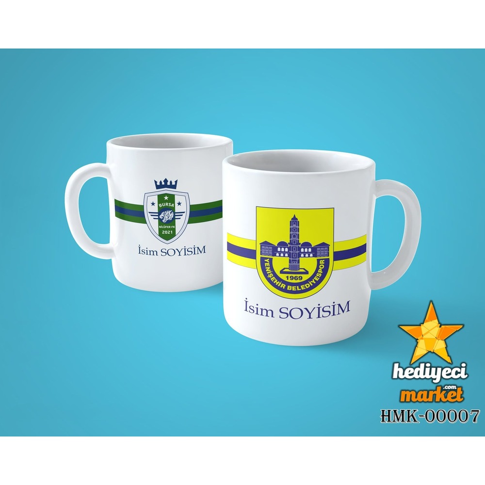 Taraftarlara Özel Tasarlanabilir Beyaz Kupa Bardak - HMK-00007 - HM-01-00050-01