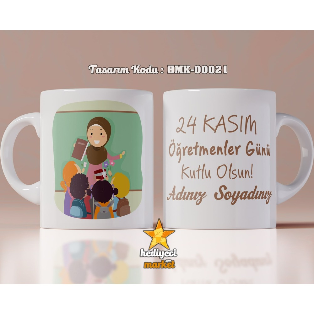 Öğretmenlere Özel Beyaz Kupa Bardak - HMK-00021 - HM-01-00071-01