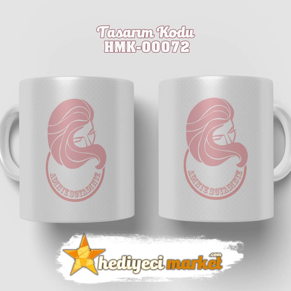 8 Mart Kadınlar Gününe Özel Beyaz Kupa Bardak - HMK00072 - HM-01-00204-01