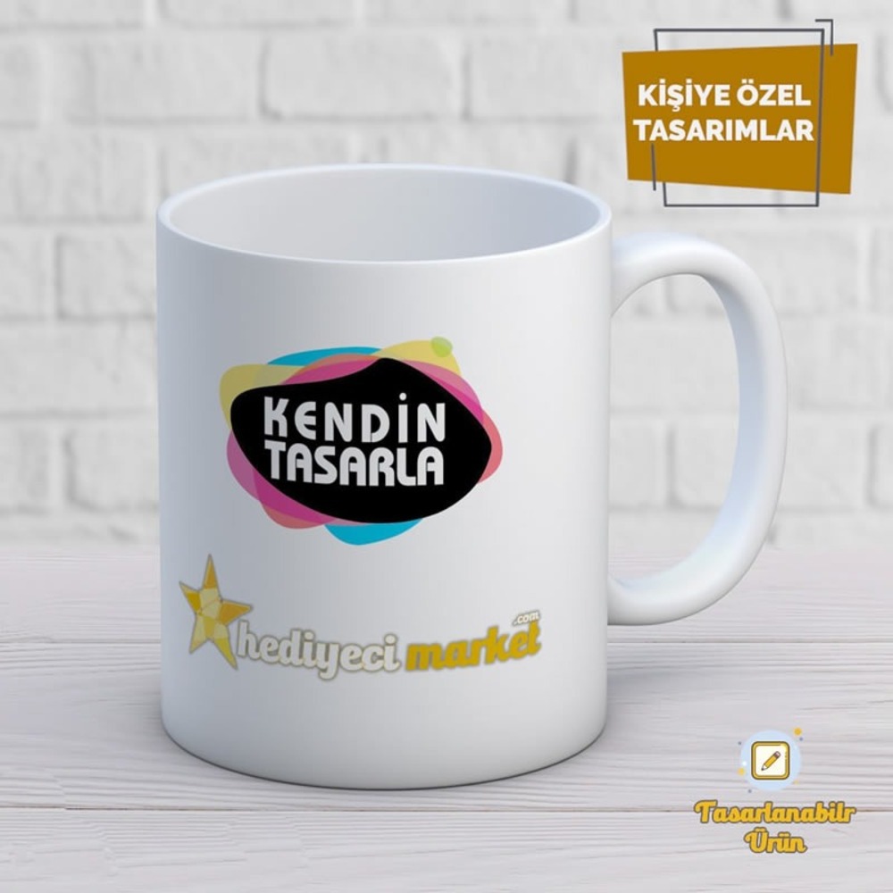 Kişiye Özel Beyaz Kupa Bardak - Kendin Tasarla - HM-01-00007-01