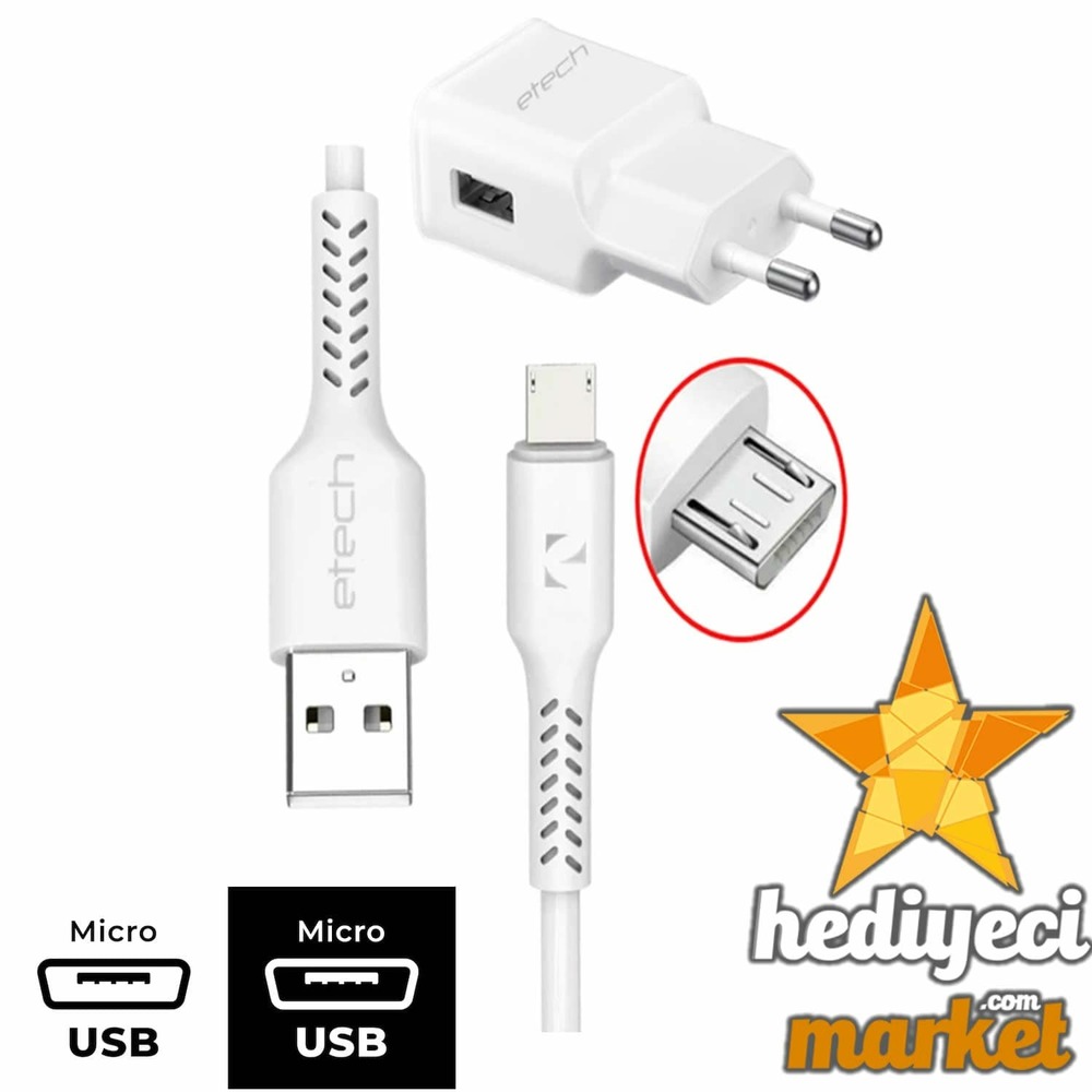 ETECH ETC-013 2.1A 10W Micro Şarj Cihazı Seti - HM-06-00010-01