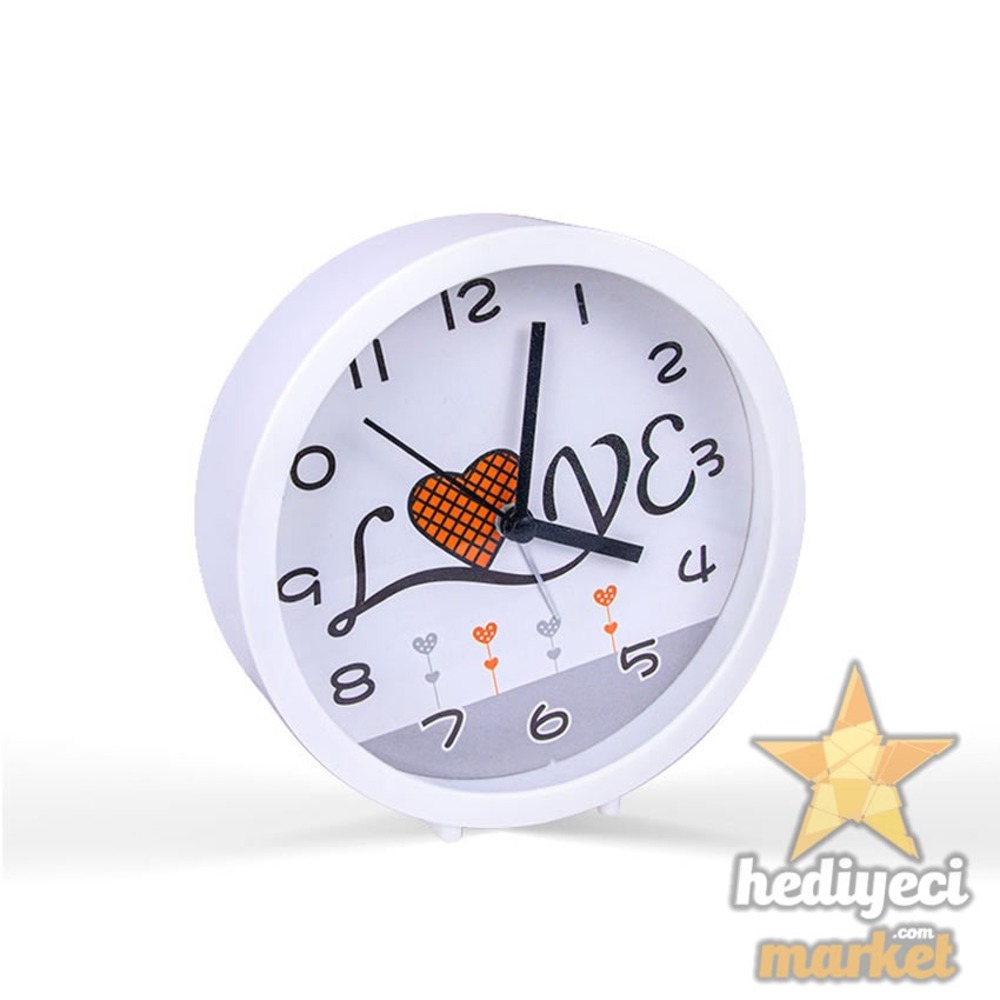 Love Yazılı Kurmalı Masa Üstü Saat || HM-03-00041-01