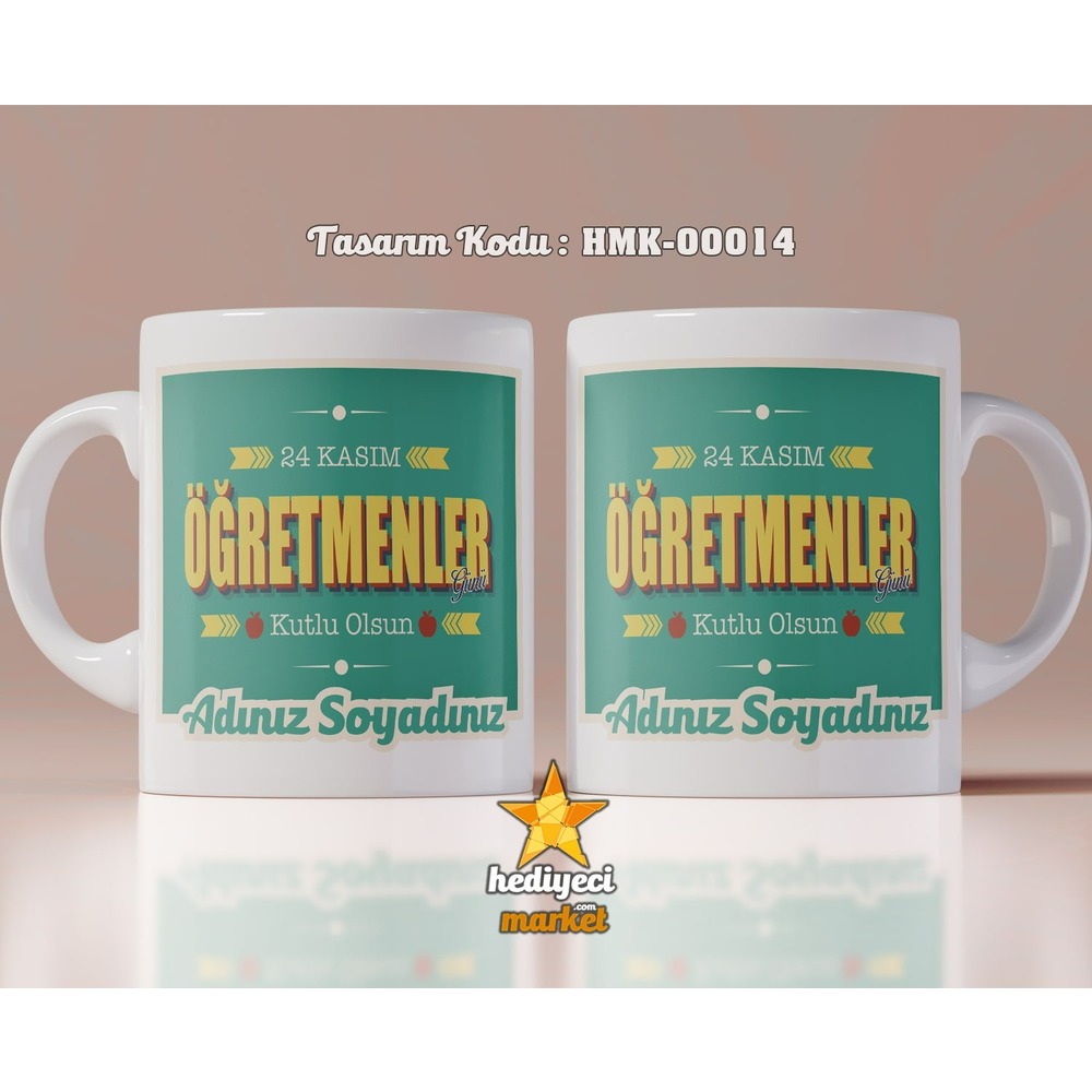 Öğretmenlere Özel Beyaz Kupa Bardak - HMK-00014 - HM-01-00064-01