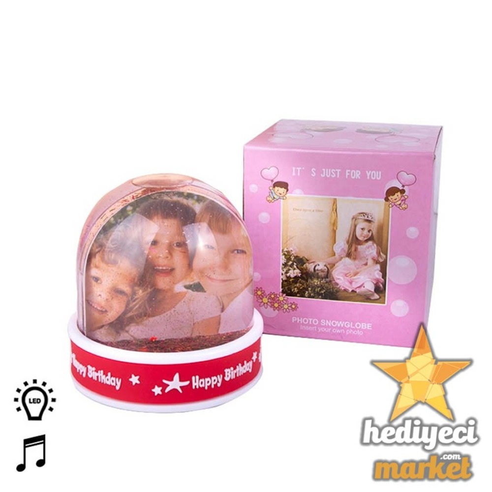 Standart Doğum Günü Fotoğraflı Kar Küresi || HM-05-00169-03