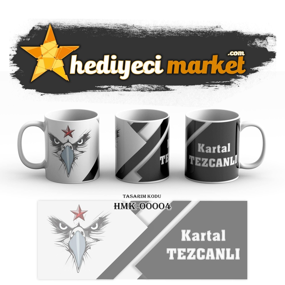 Taraftarlara Özel Tasarlanabilir Beyaz Kupa Bardak - HMK-00004 - HM-01-00044-01