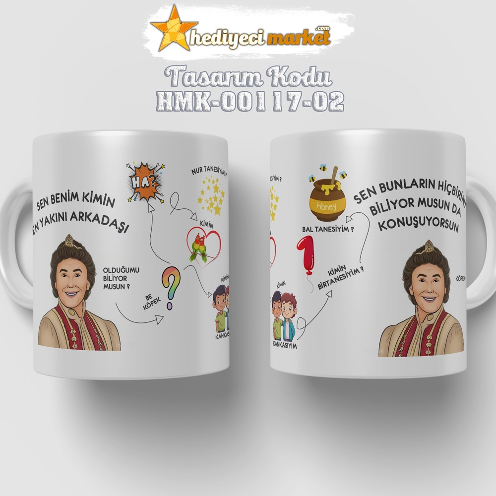 Prens Karakter Temalı Beyaz Kupa Bardak - HMK-00117-02 || HM-01-00367-02