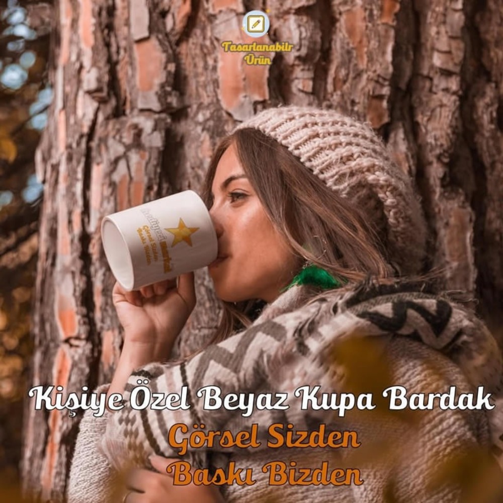 Kişiye Özel Beyaz Kupa Bardak - Kendin Tasarla - HM-01-00007-01