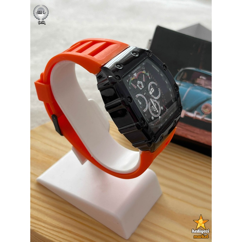 G Sport Polo Siyah Çelik Kasa ve Slikon Kordon Erkek Kol Saati - HMES-0021 || HM-03-00107-21