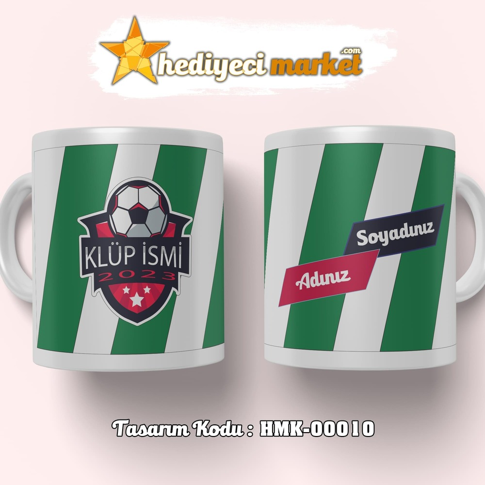 Taraftarlara Özel Tasarlanabilir Beyaz Kupa Bardak - HMK-00010 - HM-01-00056-01