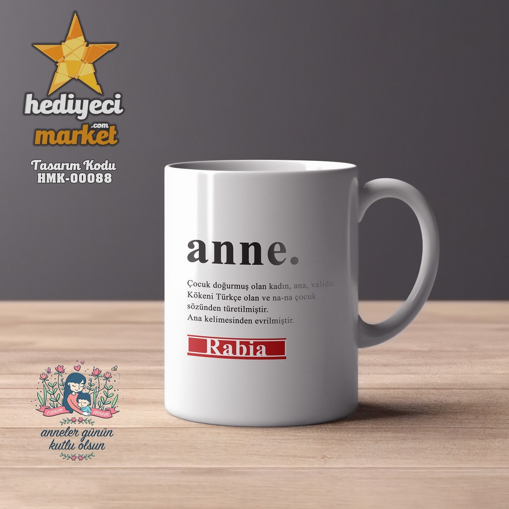 Anneler Gününe Özel Beyaz Kupa Bardak - HMK-00088-HM-01-00252-01