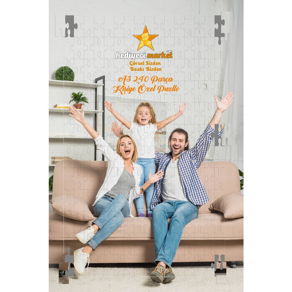 Kişiye Özel Tasarlanabilir 240 Parça A3 Puzzle - HM-04-00058-01