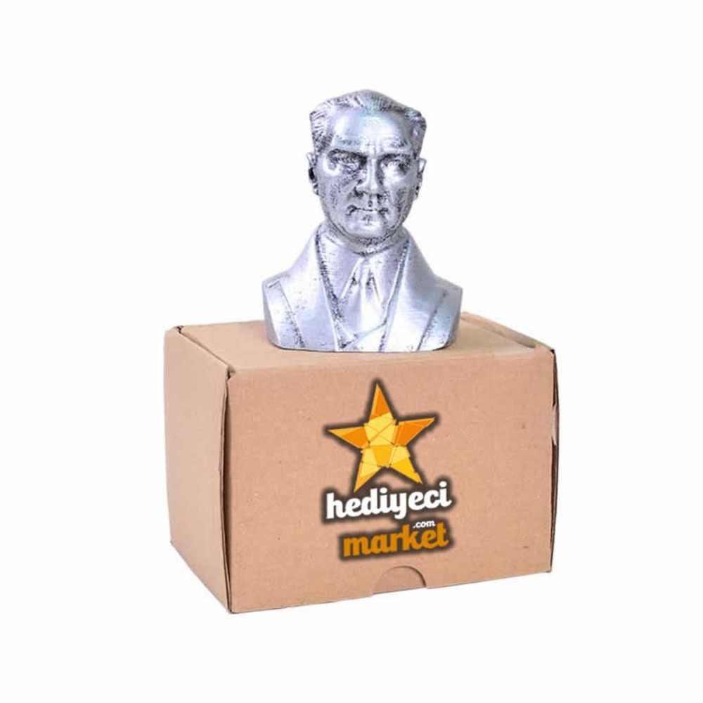 Mustafa Kemal Atatürk - Gümüş Büst Biblo || HM-05-00140-01
