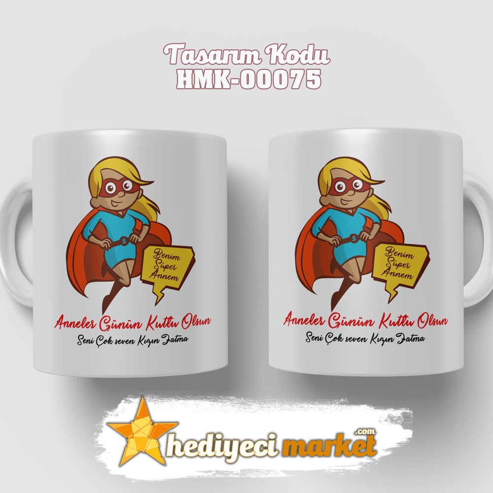 Anneler Gününe Özel Beyaz Kupa Bardak - HMK-00075 - HM-01-00213-01