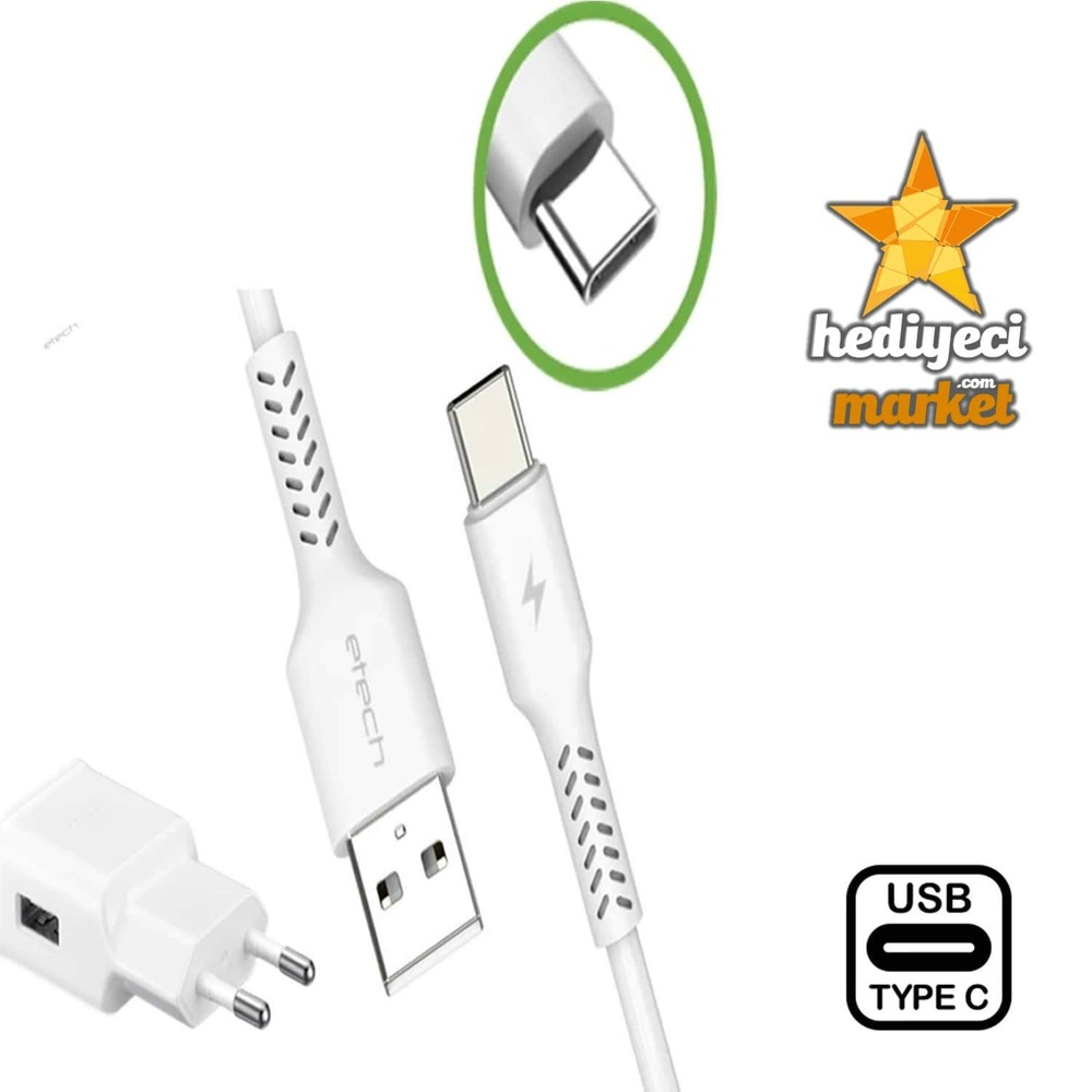 ETECH ETC-014 2.1A 10W Type-C Şarj Cihazı Seti - HM-06-00011-01