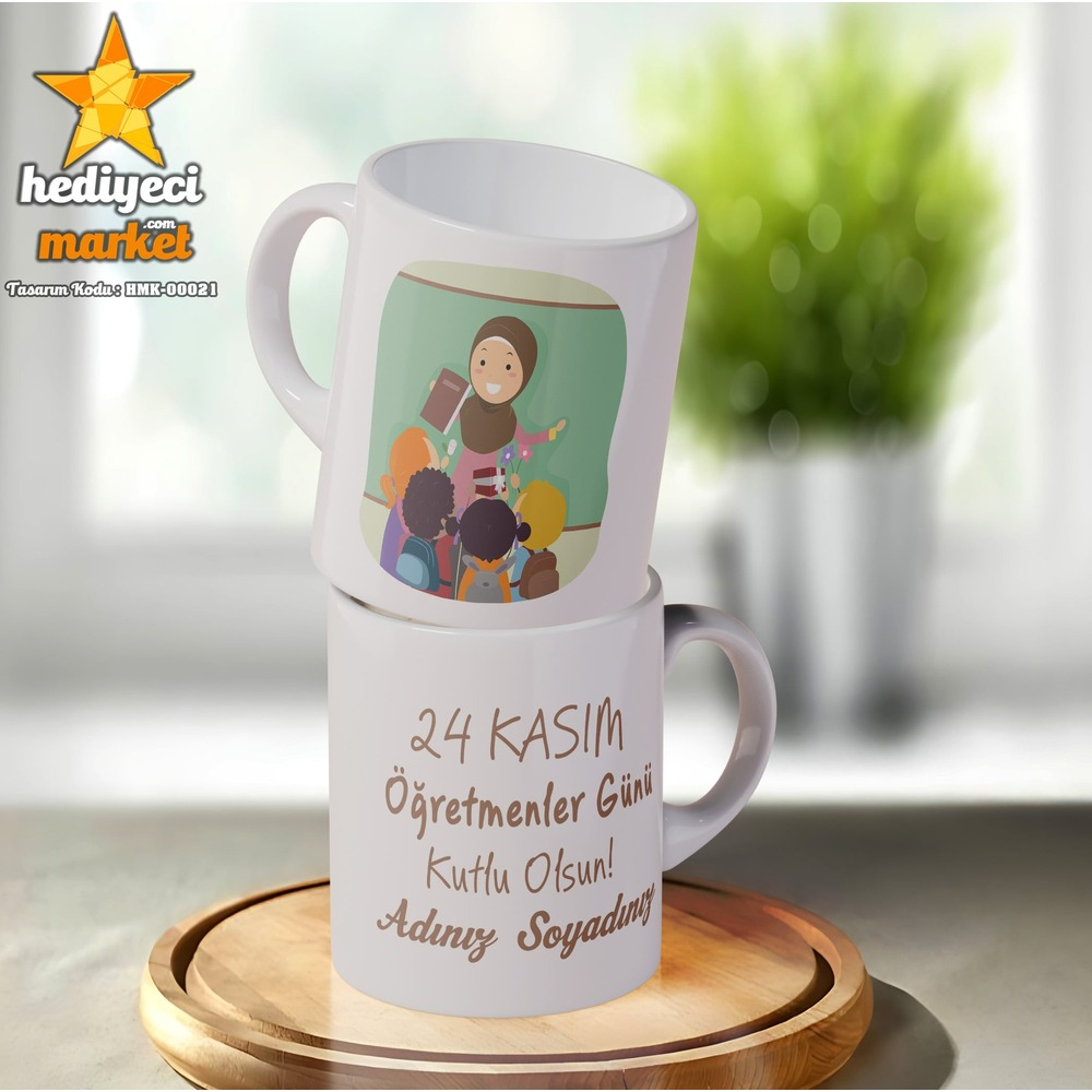 Öğretmenlere Özel Beyaz Kupa Bardak - HMK-00021 - HM-01-00071-01