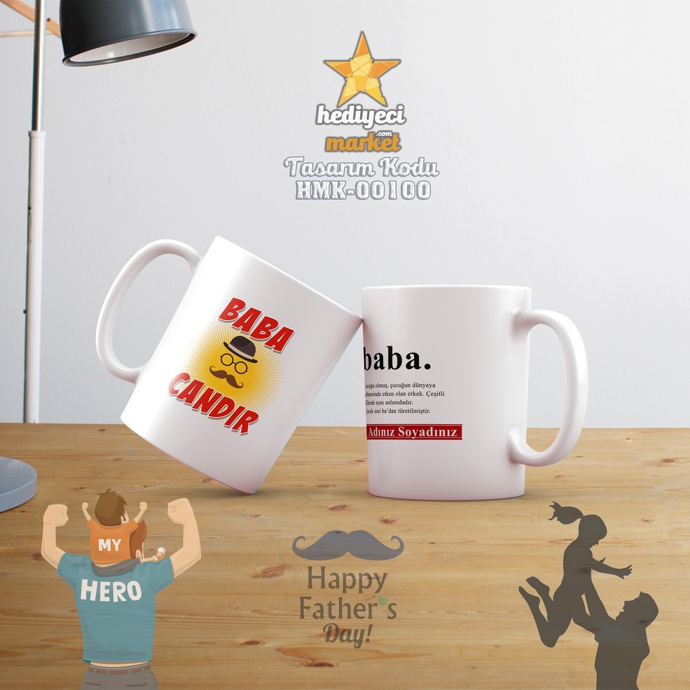 Babalar Gününe Özel Beyaz Kupa Bardak - HMK-00100 - HM-01-00288-01