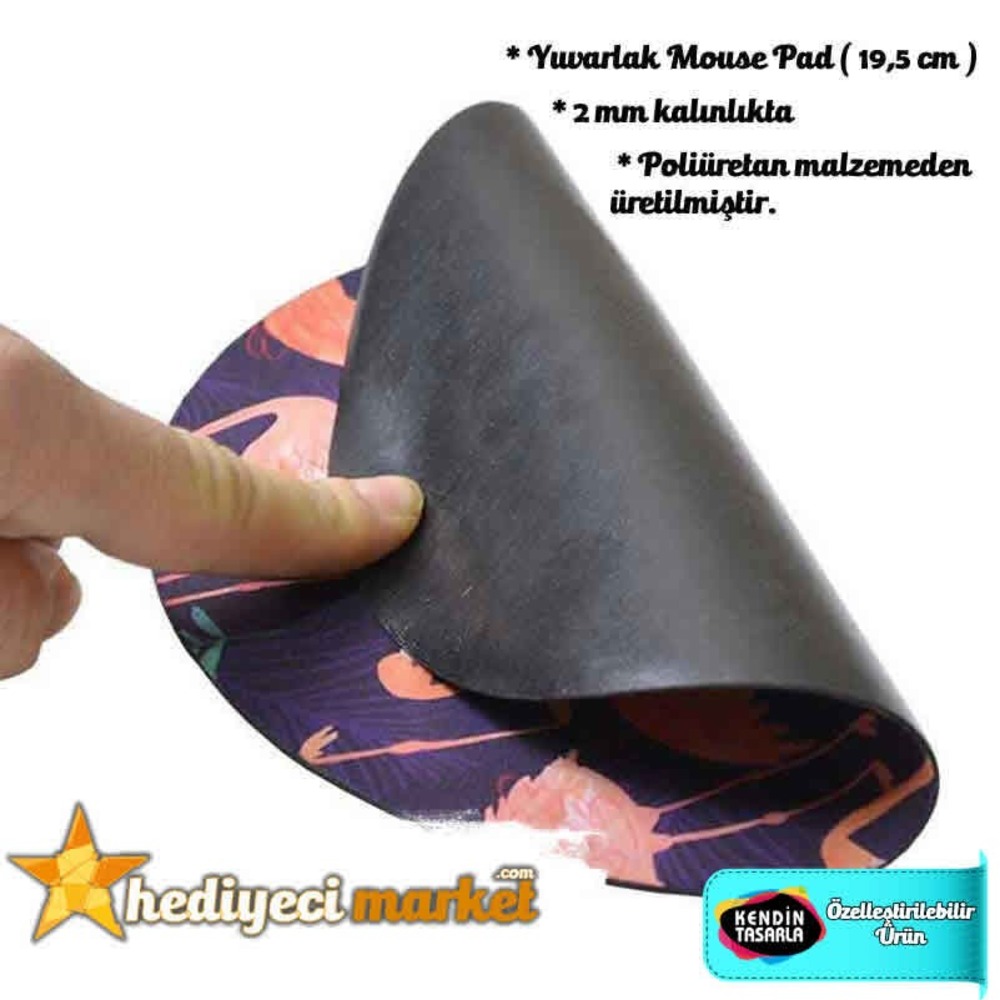 Öğretmenlere Özel Yuvarlak Mouse Pad - HMK-00012 - HM-05-00139-01