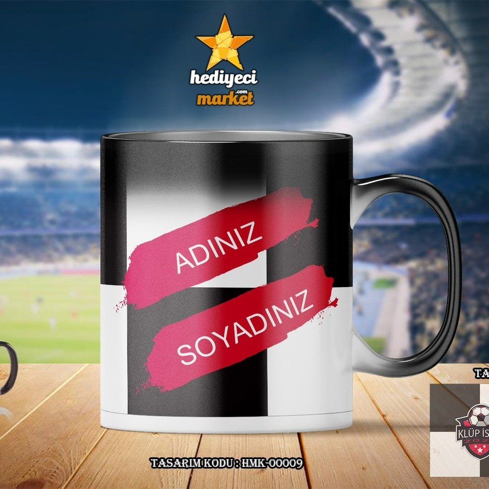 Taraftarlara Özel Tasarlanabilir Sihirli Kupa Bardak - HMK-00009 - HM-01-00056-01