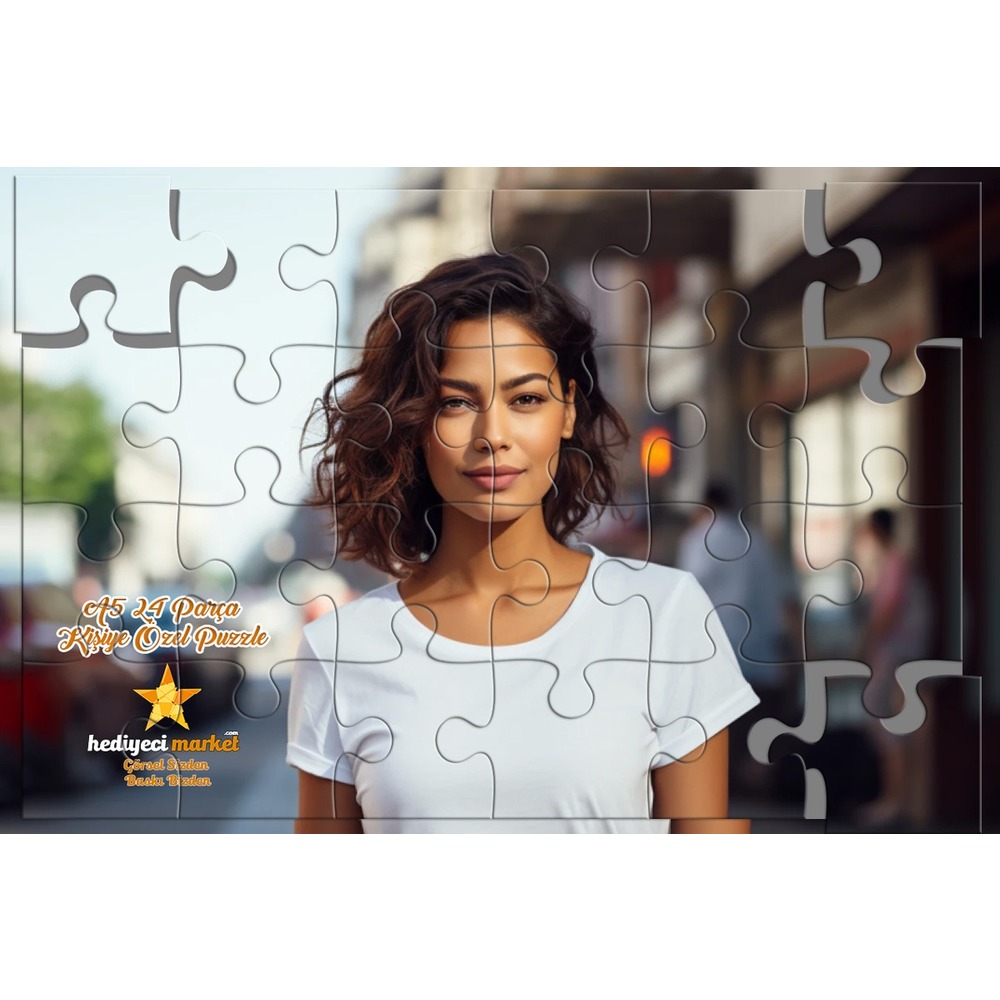 Kişiye Özel Tasarlanabilir 24 Parça A5 Puzzle - HM-04-00053-01