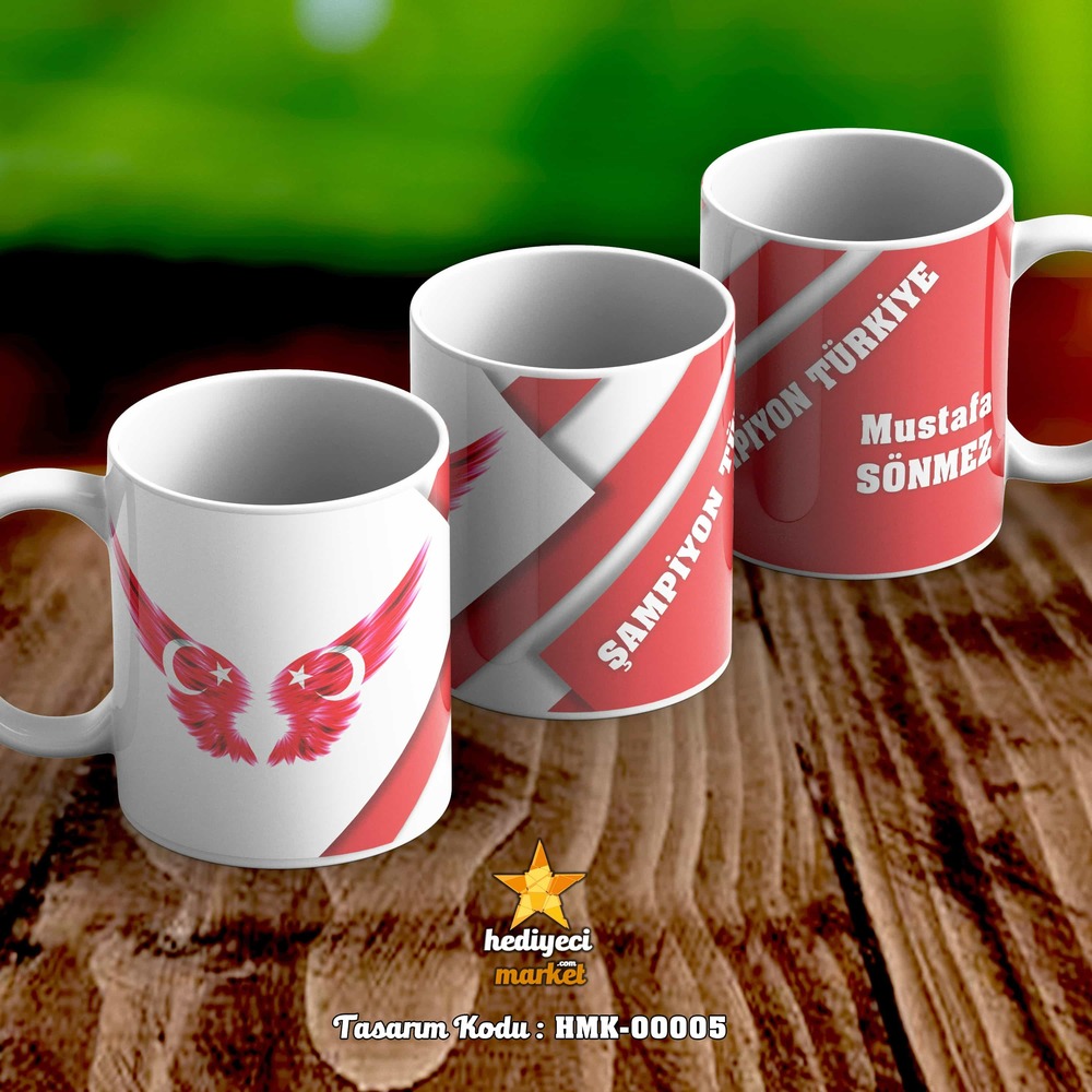 Taraftarlara Özel Tasarlanabilir Beyaz Kupa Bardak - HMK-00005 - HM-01-00046-01