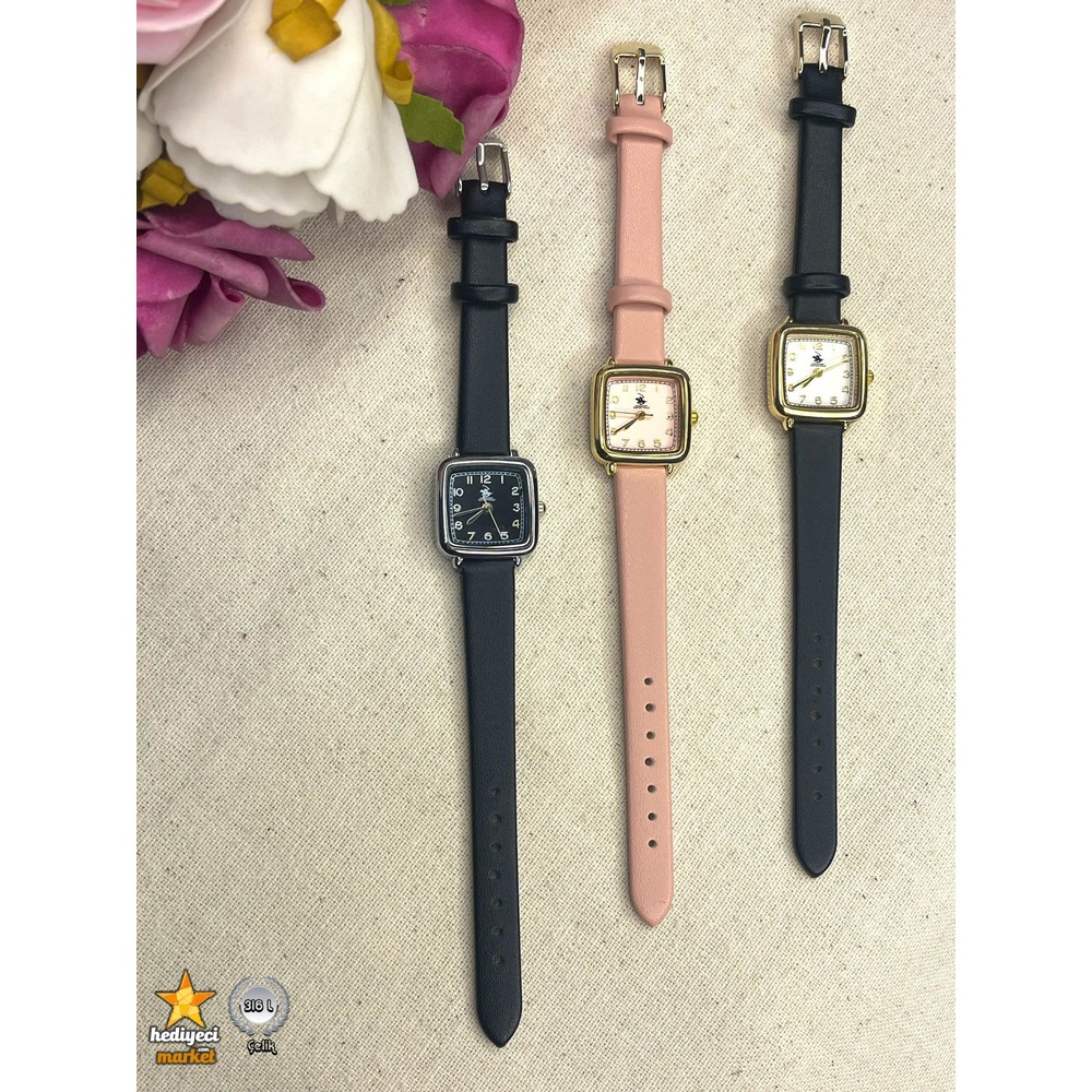 G Sport Polo Çelik Gümüş Kasa İçi ve Kordonu Siyah Kol Saati - HMKS-0003 || HM-03-00087-0