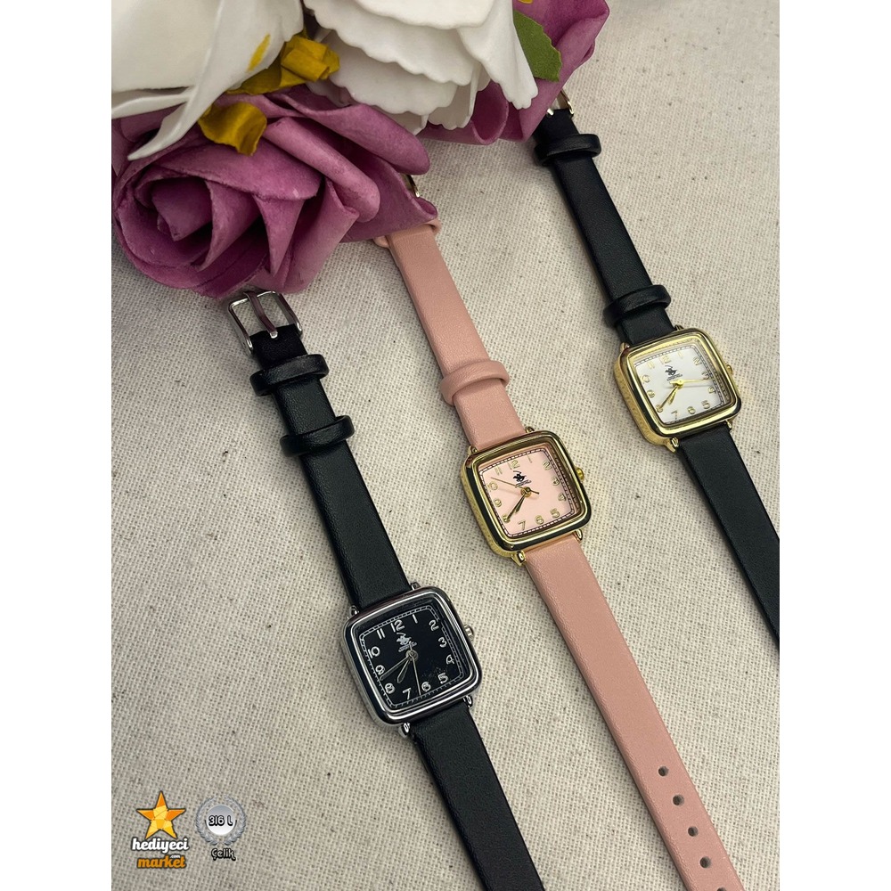G Sport Polo Çelik Gümüş Kasa İçi ve Kordonu Siyah Kol Saati - HMKS-0003 || HM-03-00087-0