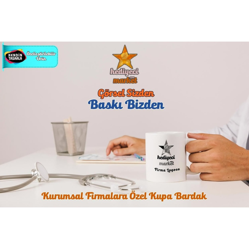 Kurumlara Özel Beyaz Kupa Bardak - HM-01-00008-01