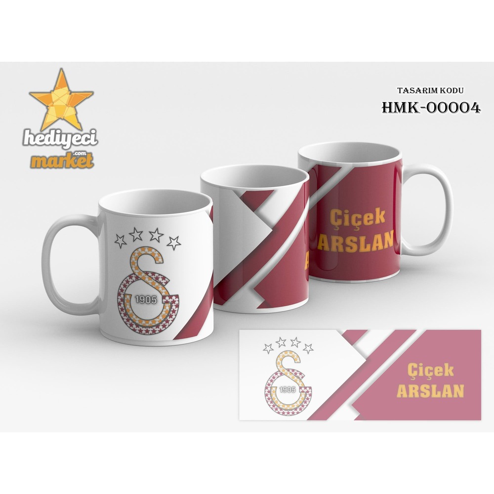 Taraftarlara Özel Tasarlanabilir Beyaz Kupa Bardak - HMK-00004 - HM-01-00044-01