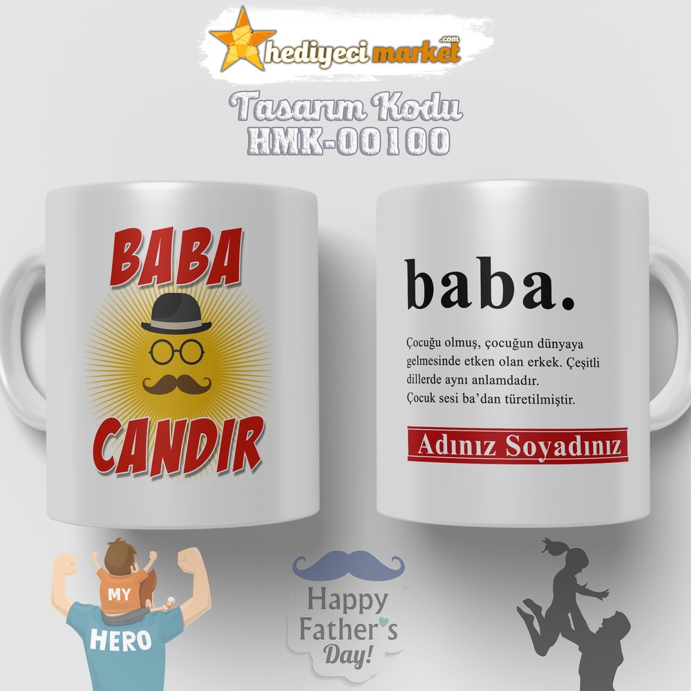 Babalar Gününe Özel Beyaz Kupa Bardak - HMK-00100 - HM-01-00288-01