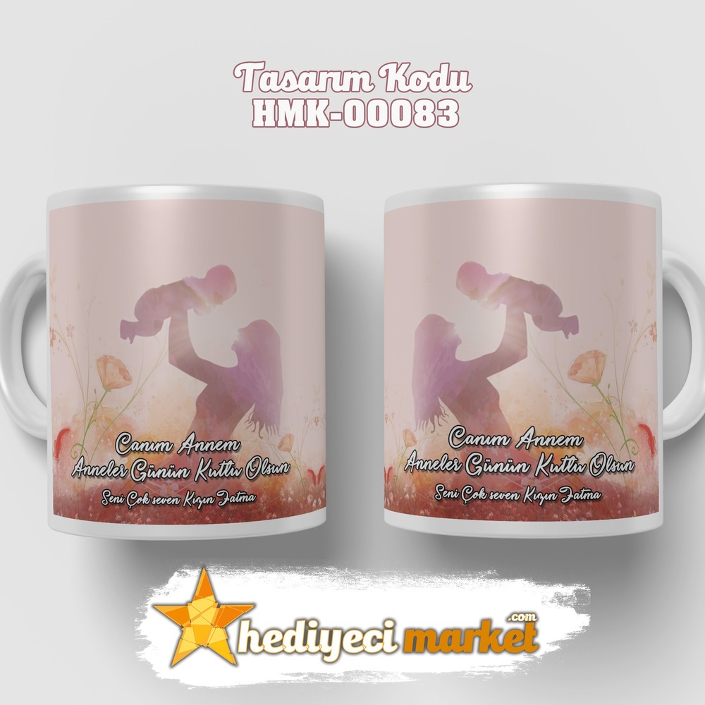 Anneler Gününe Özel Beyaz Kupa Bardak - HMK-00083-HM-01-00237-01