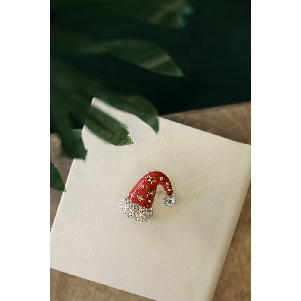 Hello ChristmasHat Broche