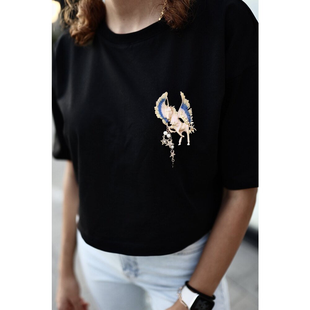 Hello Magic Horse Blue Broche
