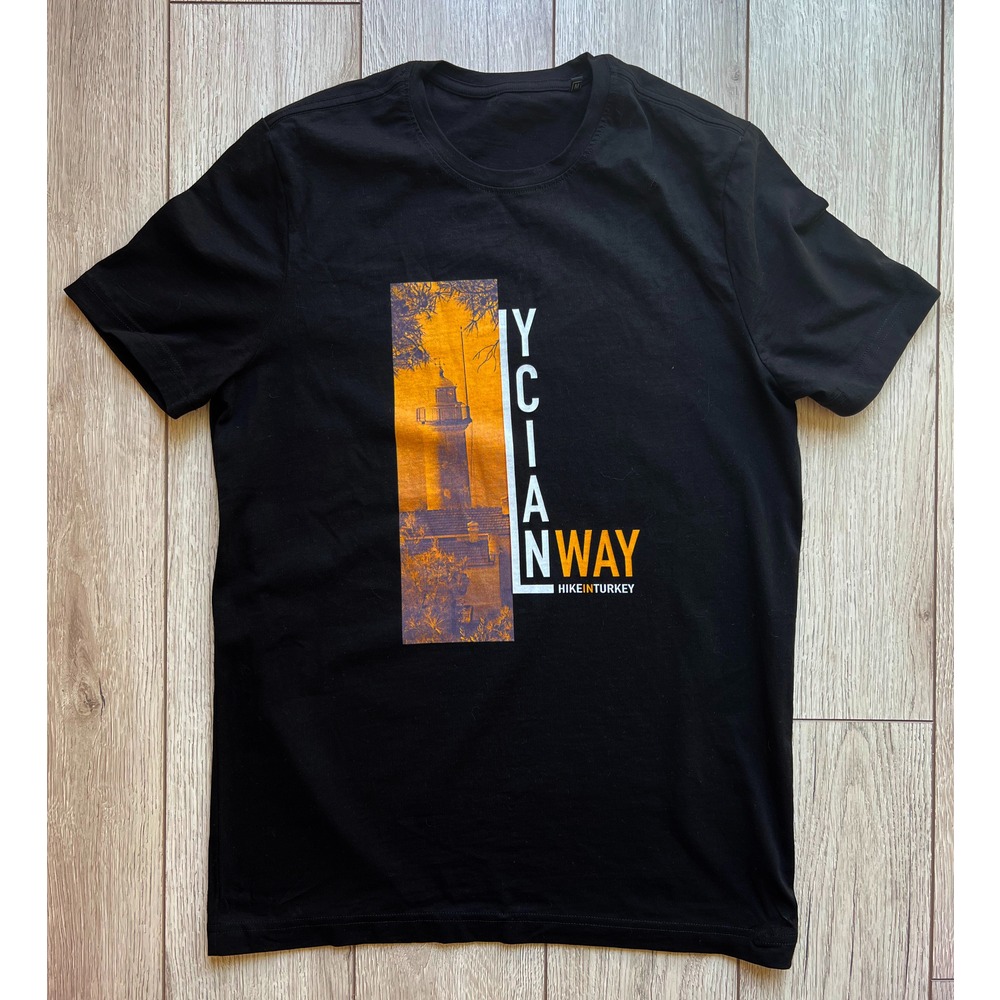 Lycian Way / "Gelidonya" - Unisex Kısa Kol T-Shirt - SİYAH