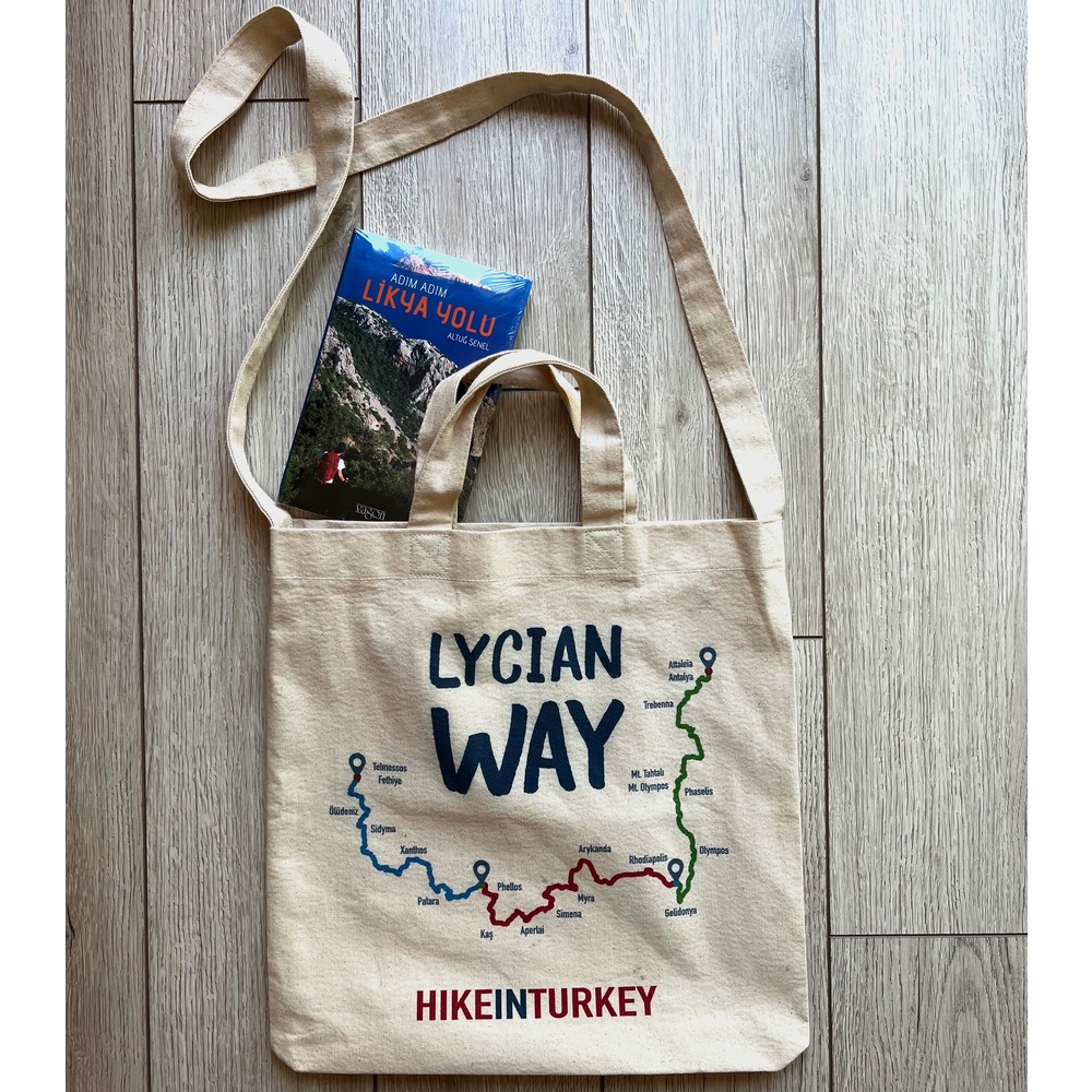 Lycian Way İç Cepli Çift Kulplu Kanvas Çanta / - Unisex - KREM