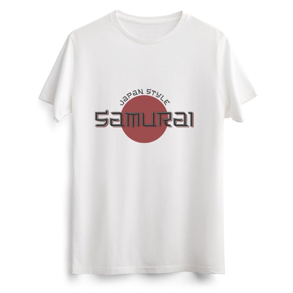 Japan Style Samurai Beyaz Tişört
