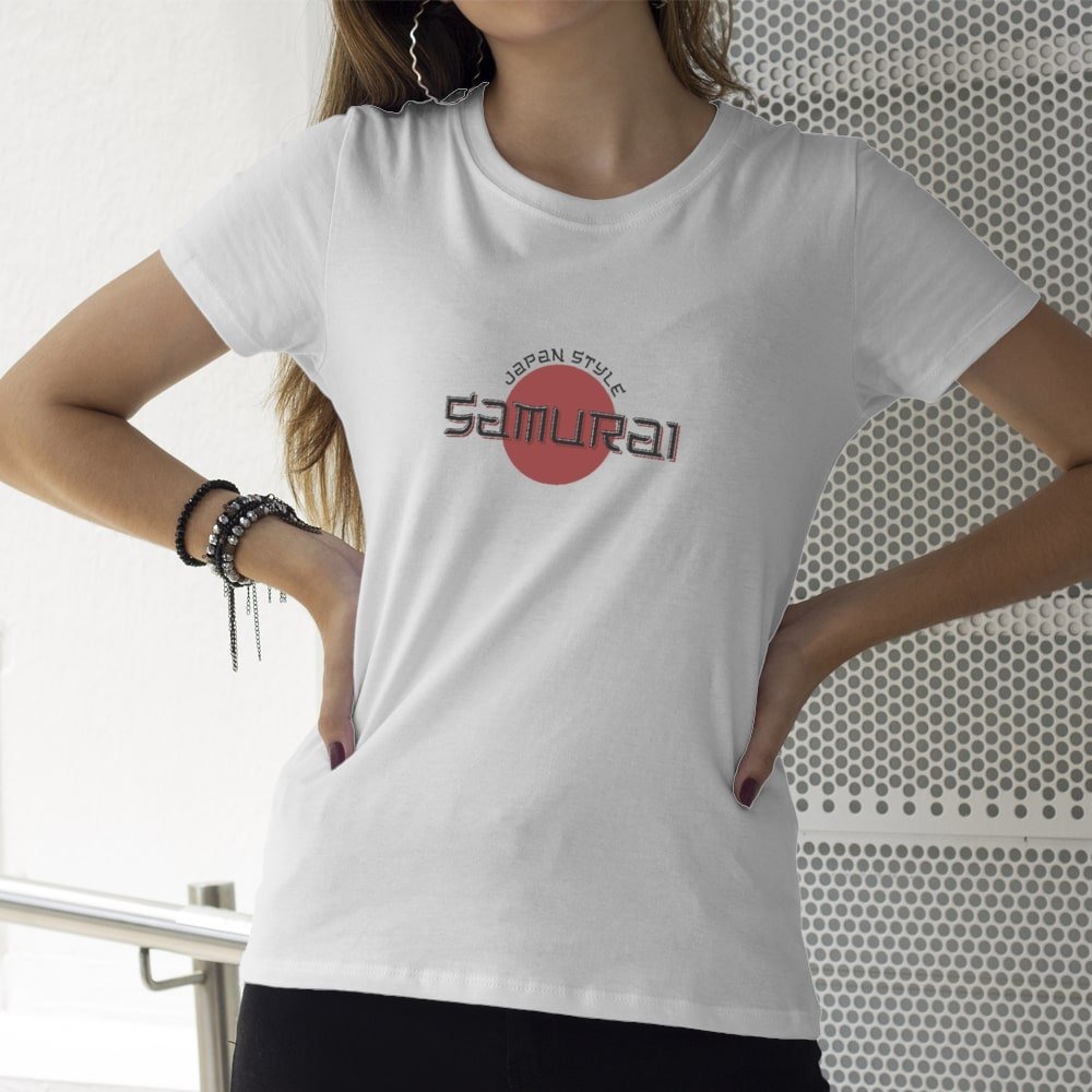 Japan Style Samurai Beyaz Tişört