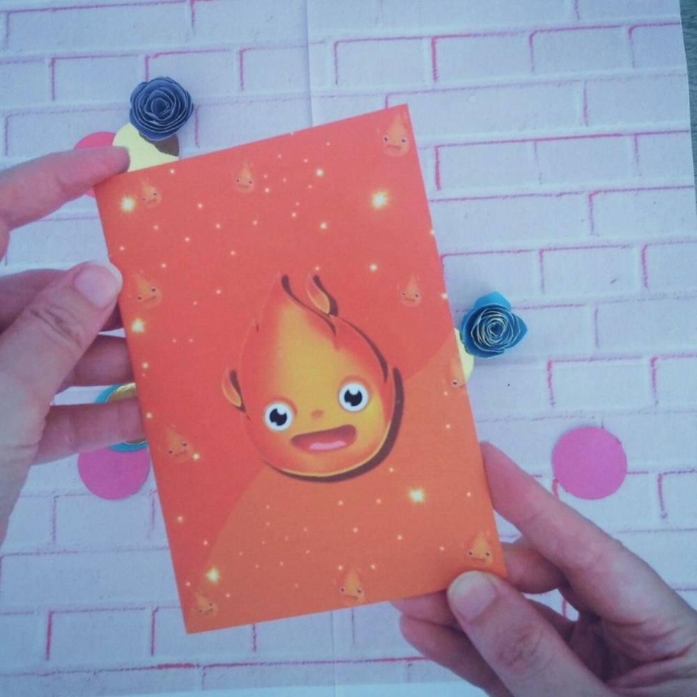 Calsifer Temalı Çizgisiz Sert Kapaklı A6 Defter