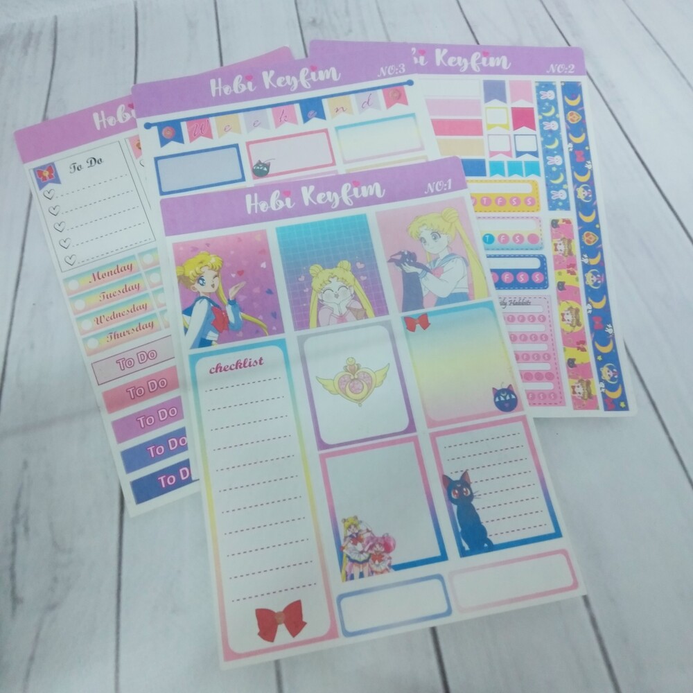 Sailormoon Sticker Planner Seti