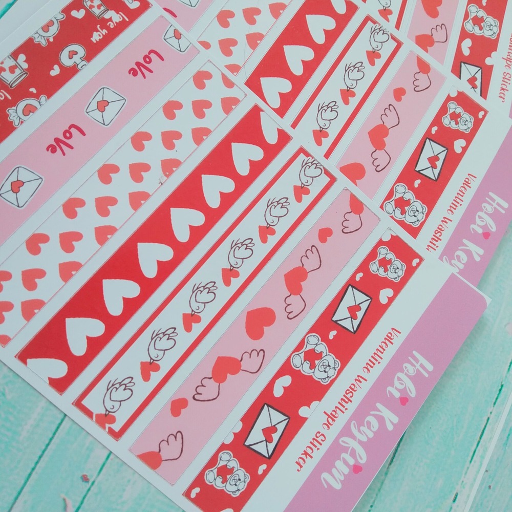 Valentine Day Washi tape Sticker Sheet